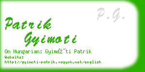 patrik gyimoti business card